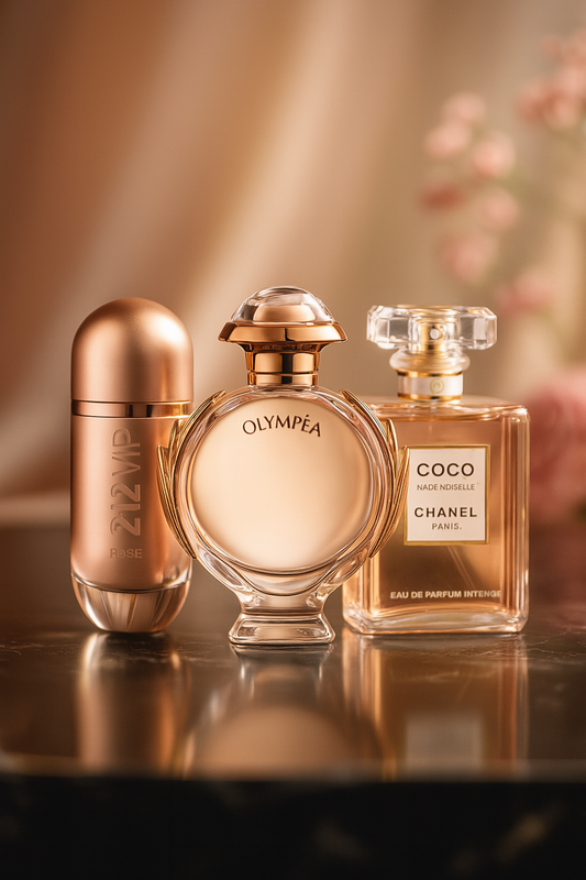 Set de 3 perfumes: 212 VIP Rosé, Olympéa, Coco Mademoiselle 100 ml