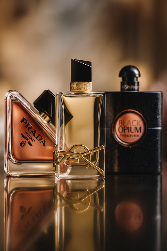 Set de 3 perfumes: Prada Paradoxe, Black Opium Yves Saint Laurent, Libre 100 ml